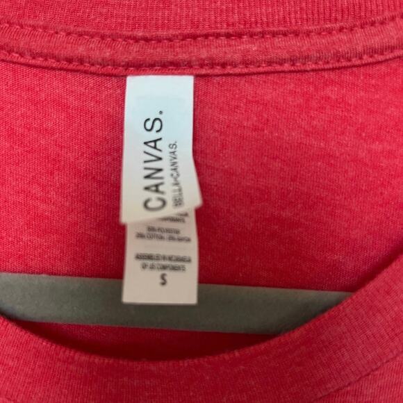 Disney Vibes Only Red Graphic Print T-Shirt Bella Canvas Mens Size S - Picture 2 of 3